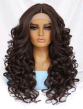 Black Brown Curly Wig ( Human Blend)