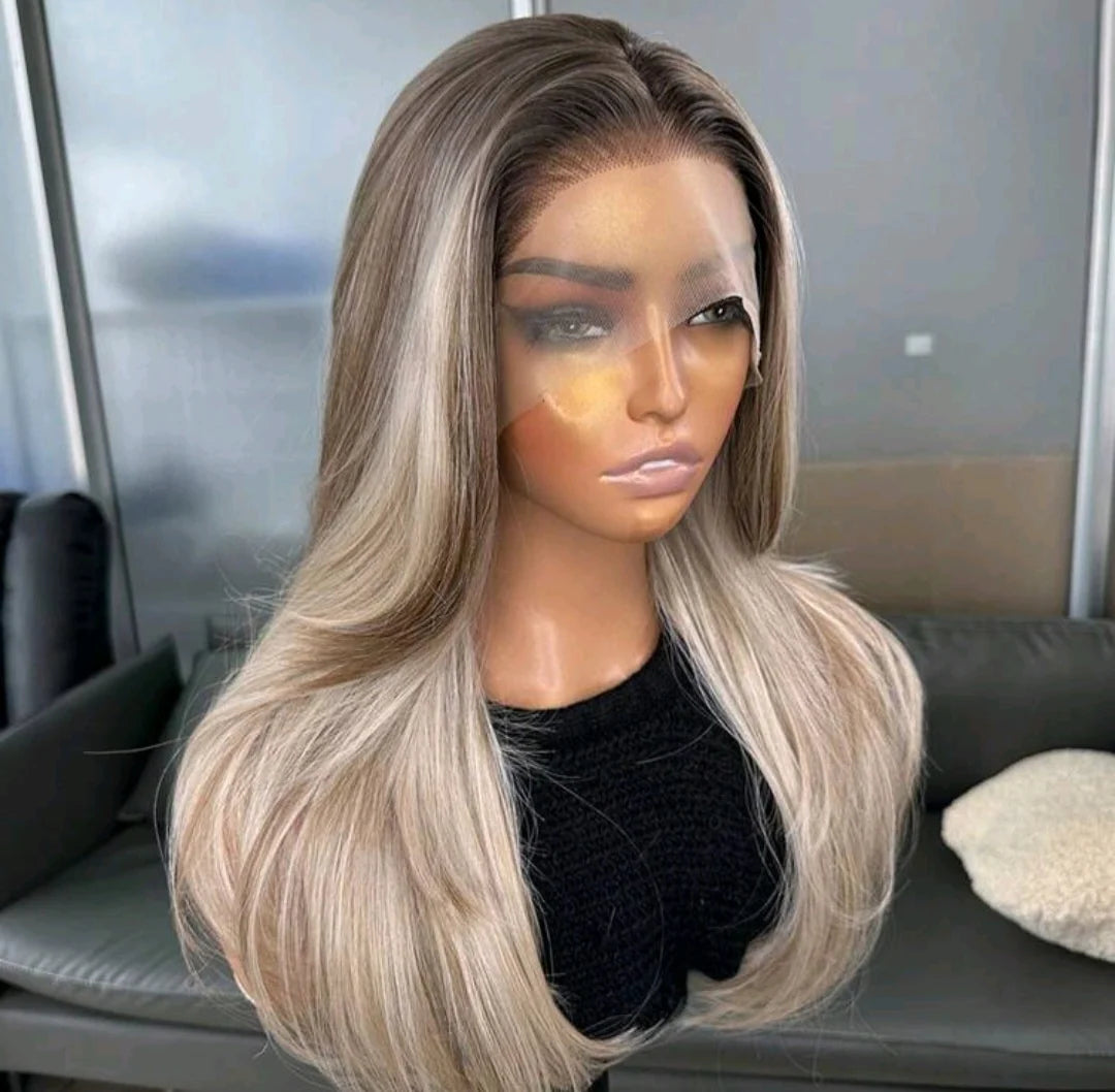 Blonde Ombre Lace Front Wig (Human Blend)