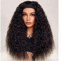 Dark brown headband human hair
